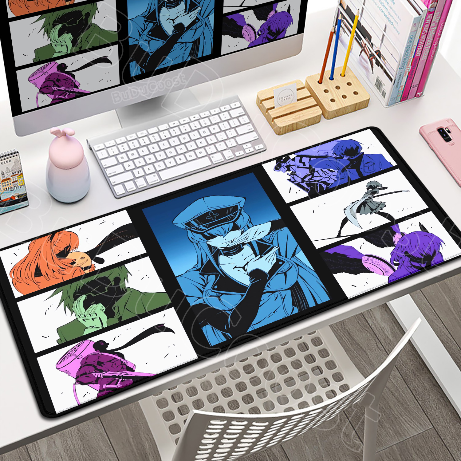 Desk Setup Natural - Anime Akame Ga Kill Mouse Pad