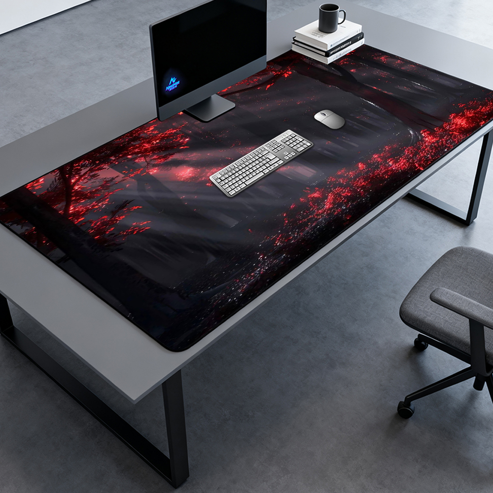 Desk Setup Accessories Aesthetic - Dark Forest Desk Pad Large Gaming
