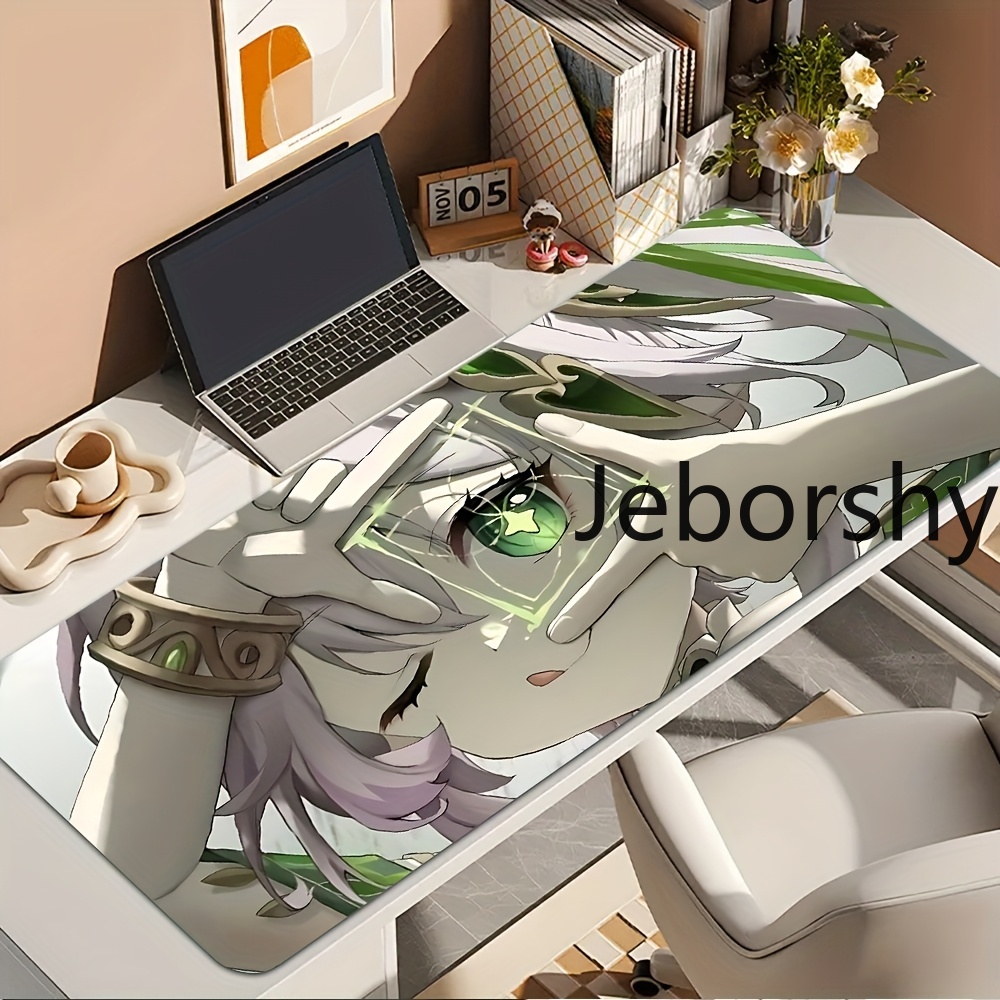 Desk Setup Natural - Adorable Nature Themed Girl Large Mouse