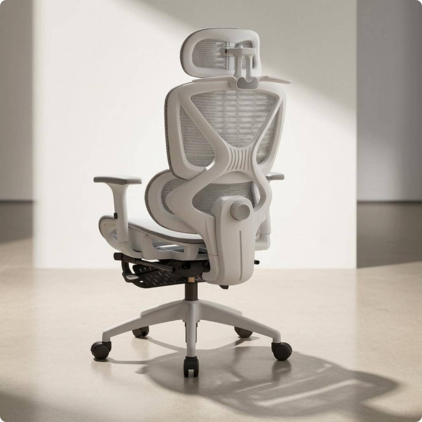 Desk Setup For Work - High Back Office Chair with Breathable