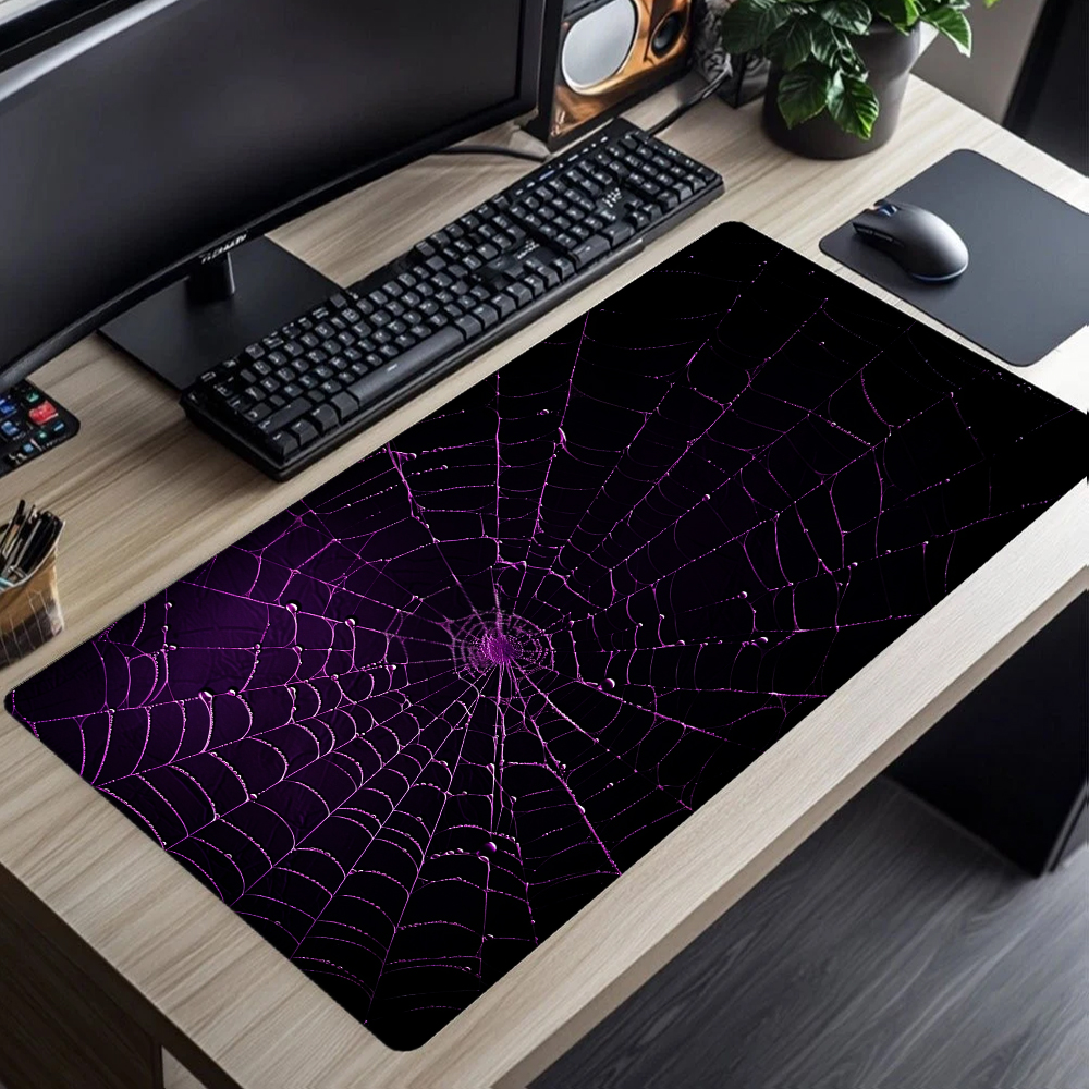 Desk Setup Laptop And Pc - Abstract Black White Mouse Pad XXL