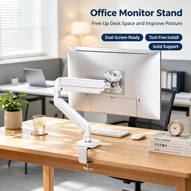 Setup Desk Monitor - Heavy Duty C-Clamp Single Monitor Arm