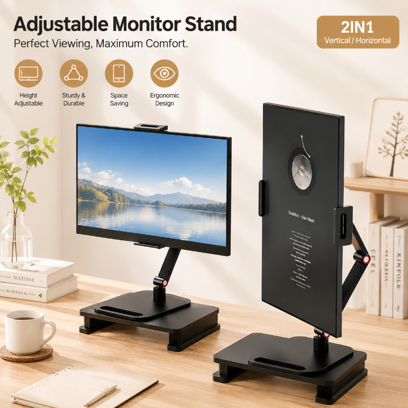 Setup Desk Monitor - Expandable Portable Monitor Mount Stand, Adjustable