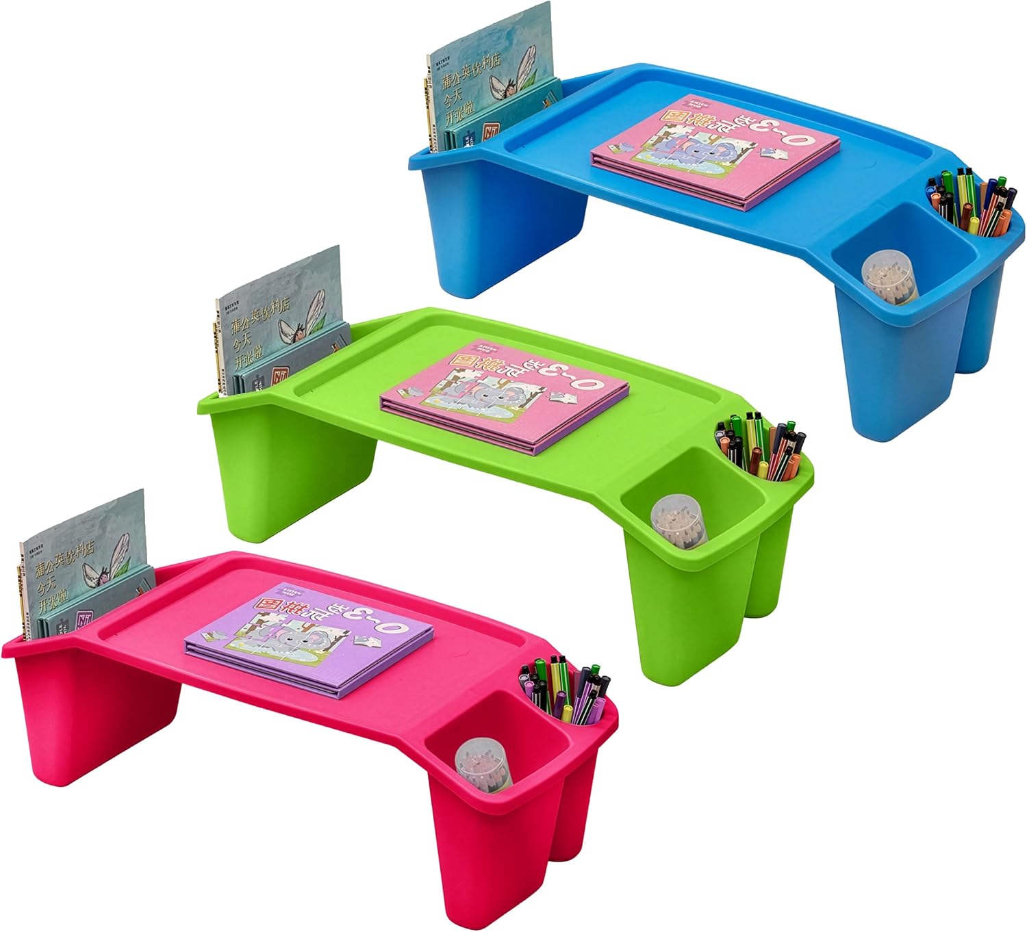 Desk Setup Green - Set of 3 Portable Lap Desks