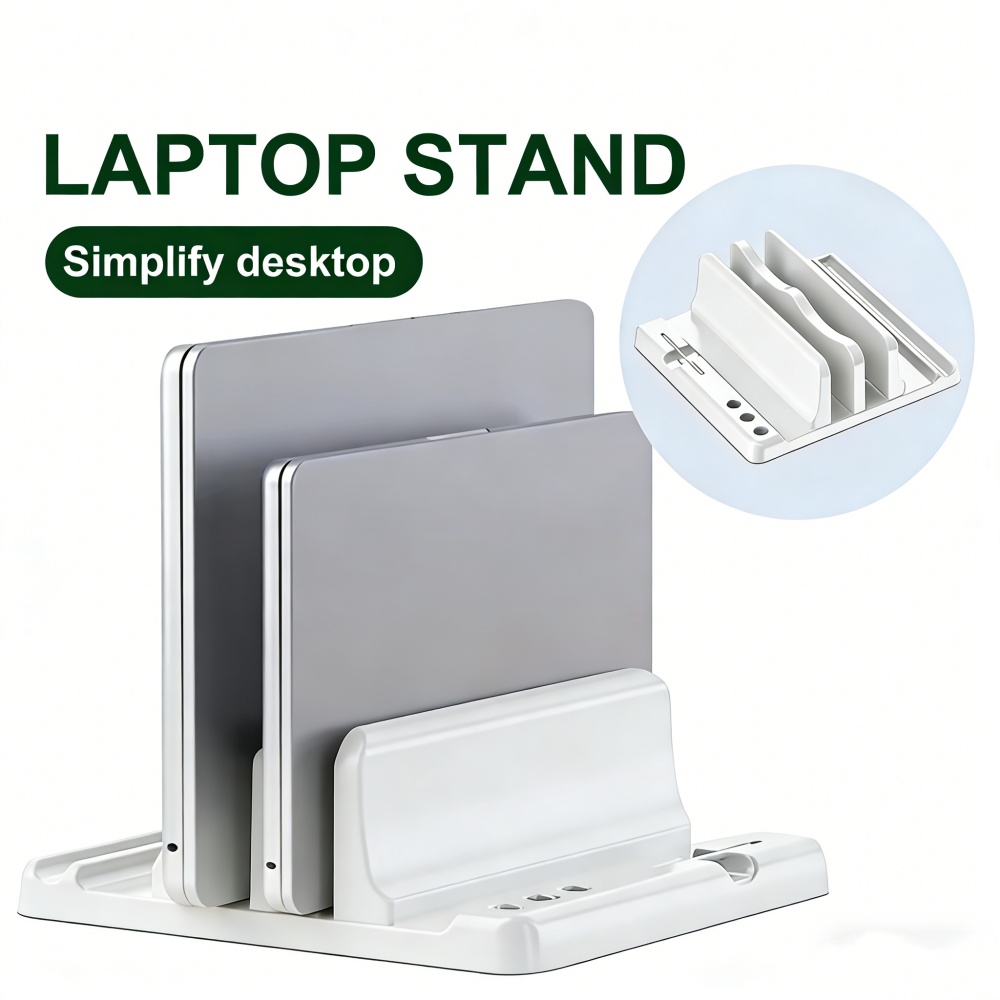 Vertical Laptop Stand - Adjustable Laptop Stand Vertical Save Desktop