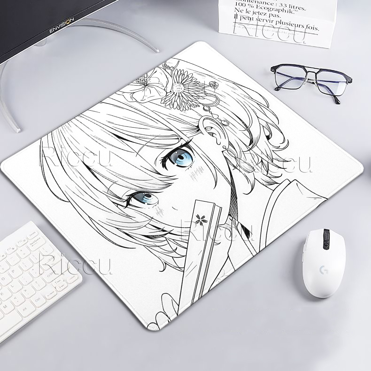 Desk Setup Accessories Aesthetic - Small Size Anime Girl Aesthetics Mouse