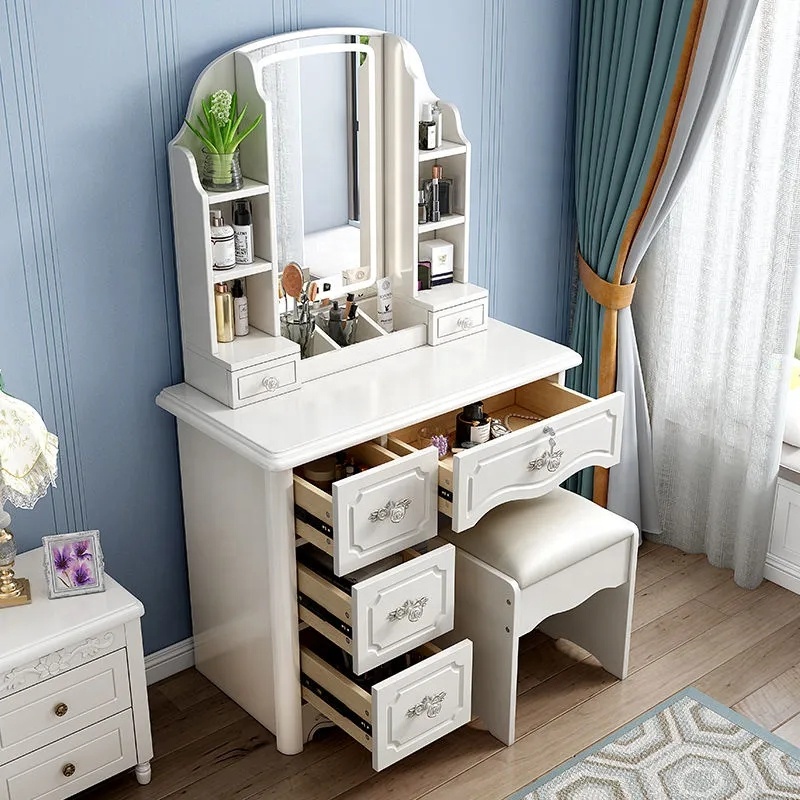 Girls White and pink Modern Wo - Desk Vanity Setup のレビューと価格