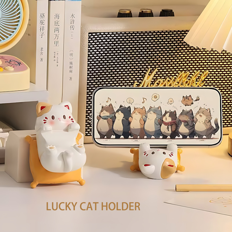 Cute Cartoon Cat Desktop Ornam - Desk Setup Kawaii のレビューと価格