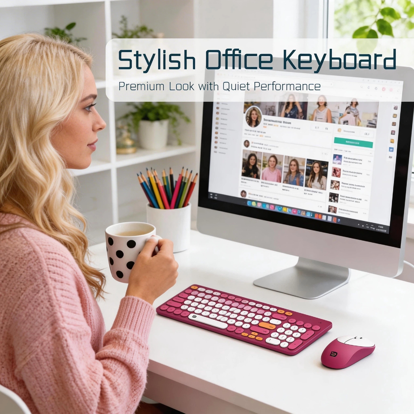96 Key Wireless Keyboard Mouse - Desk Setup For Work のレビューと価格