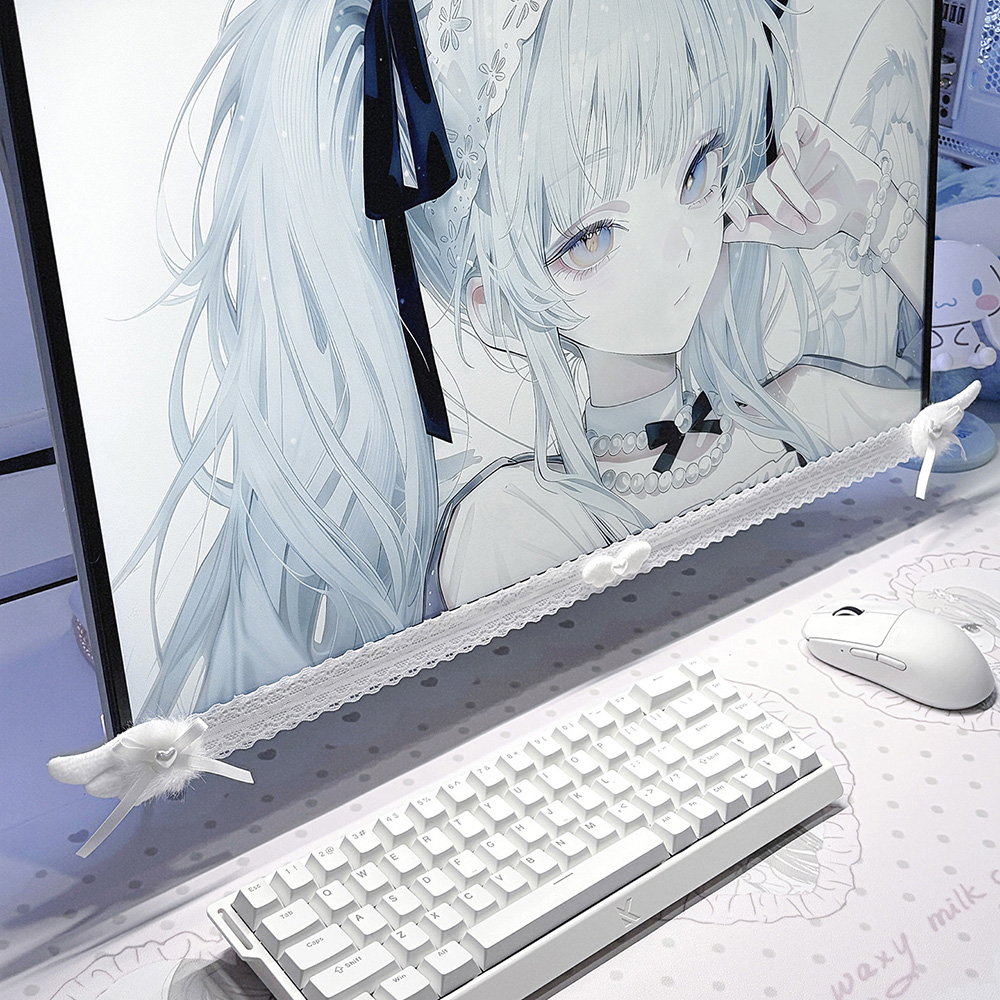 New Screen Decor White Lace Mo - Setup Desk Monitor のレビューと価格