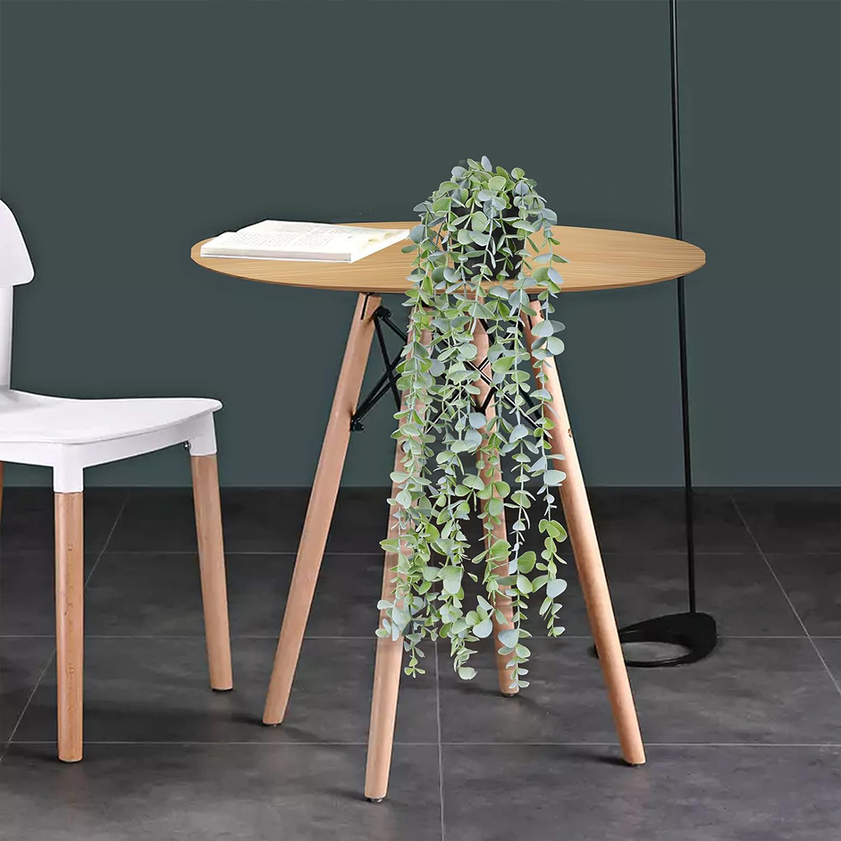 Artificial Ivy Hanging Eucalyp - Desk Setup Plants のレビューと価格