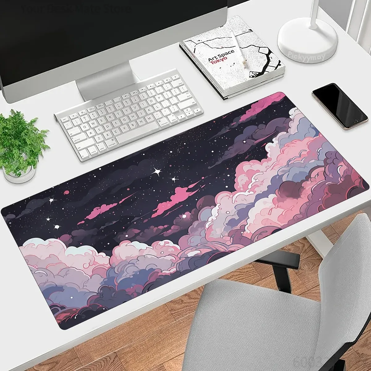 Cute Pink Purple Anime Rubber  - Desk Setup Laptop And Pc のレビューと価格