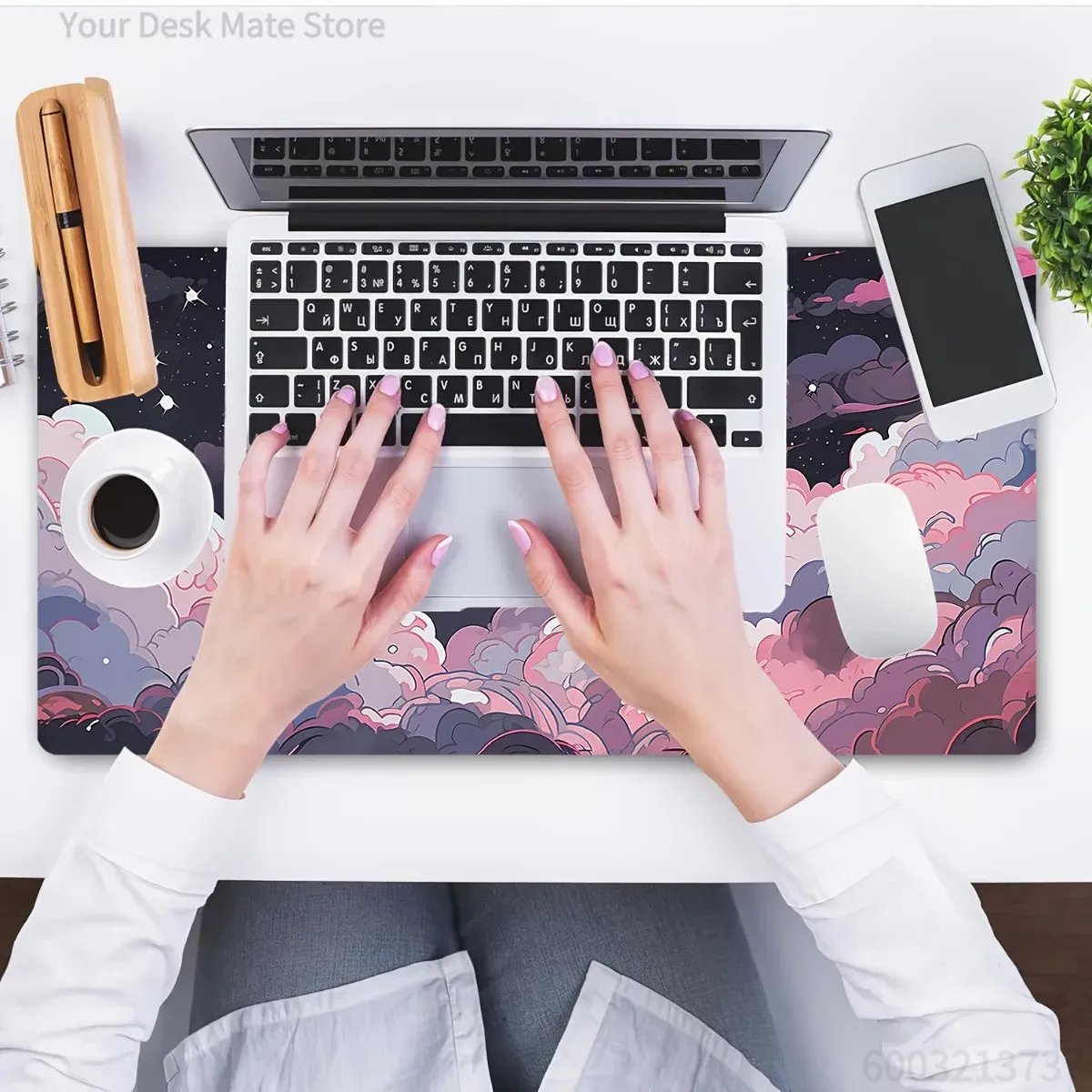 Cute Pink Purple Anime Rubber  - Desk Setup Laptop And Pc のレビューと価格