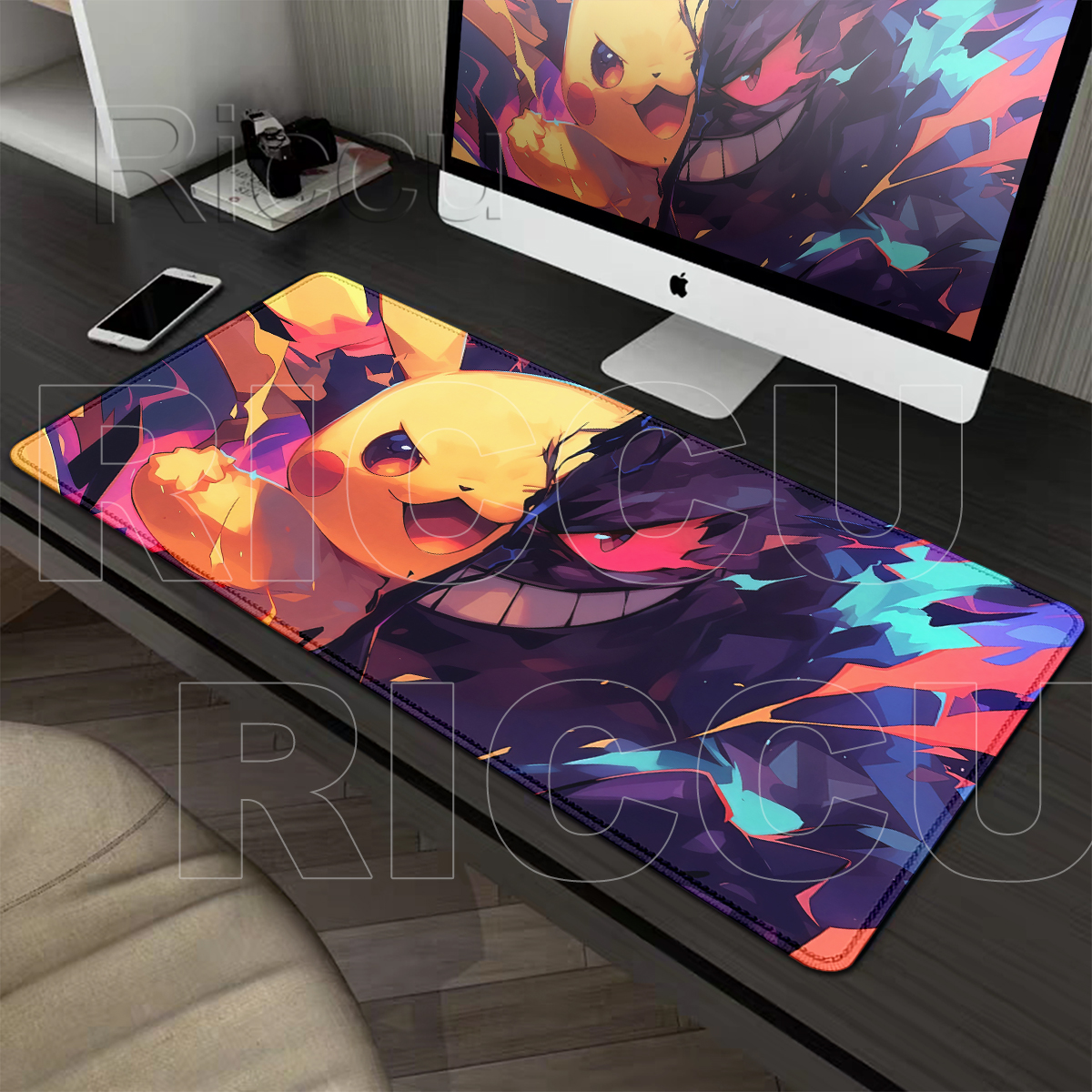 Mouse Pads Pokemon Genger And  - Desk Setup Accessories Aesthetic のレビューと価格