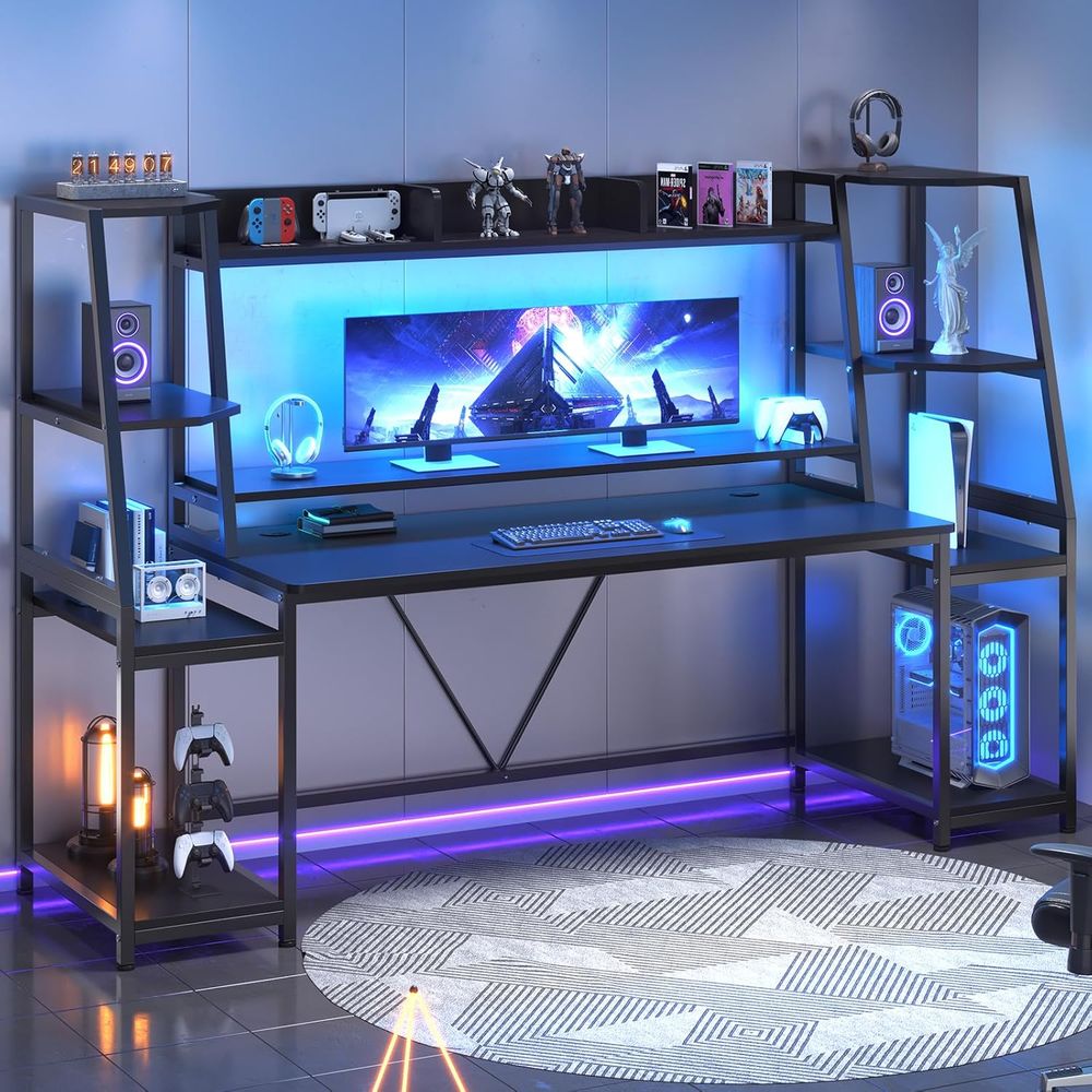 LED-lit 78.8 Gaming Desk with  - Setup Desk Monitor のレビューと価格