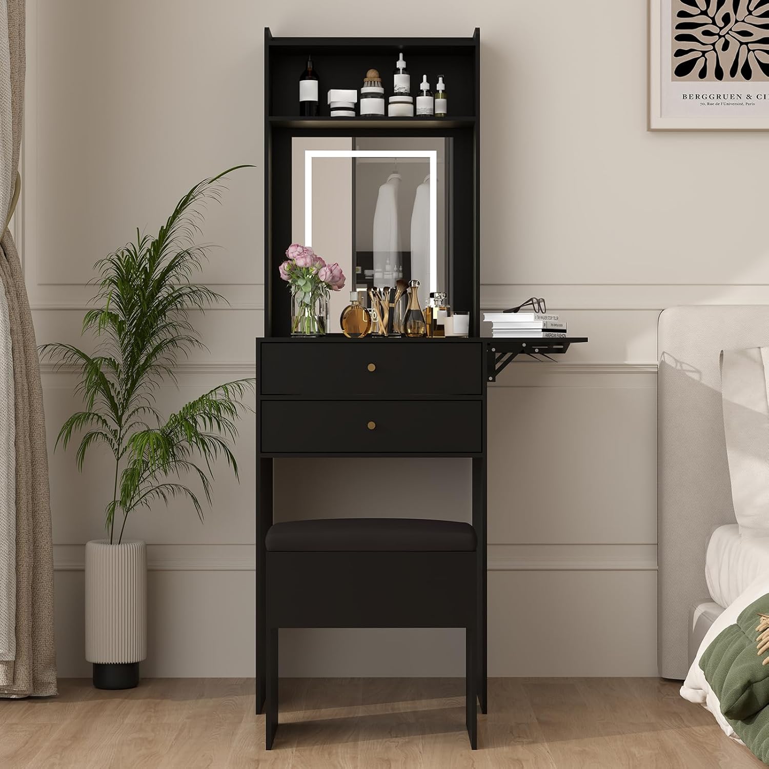 Mini Black Vanity Desk Set for - Desk Vanity Setup のレビューと価格