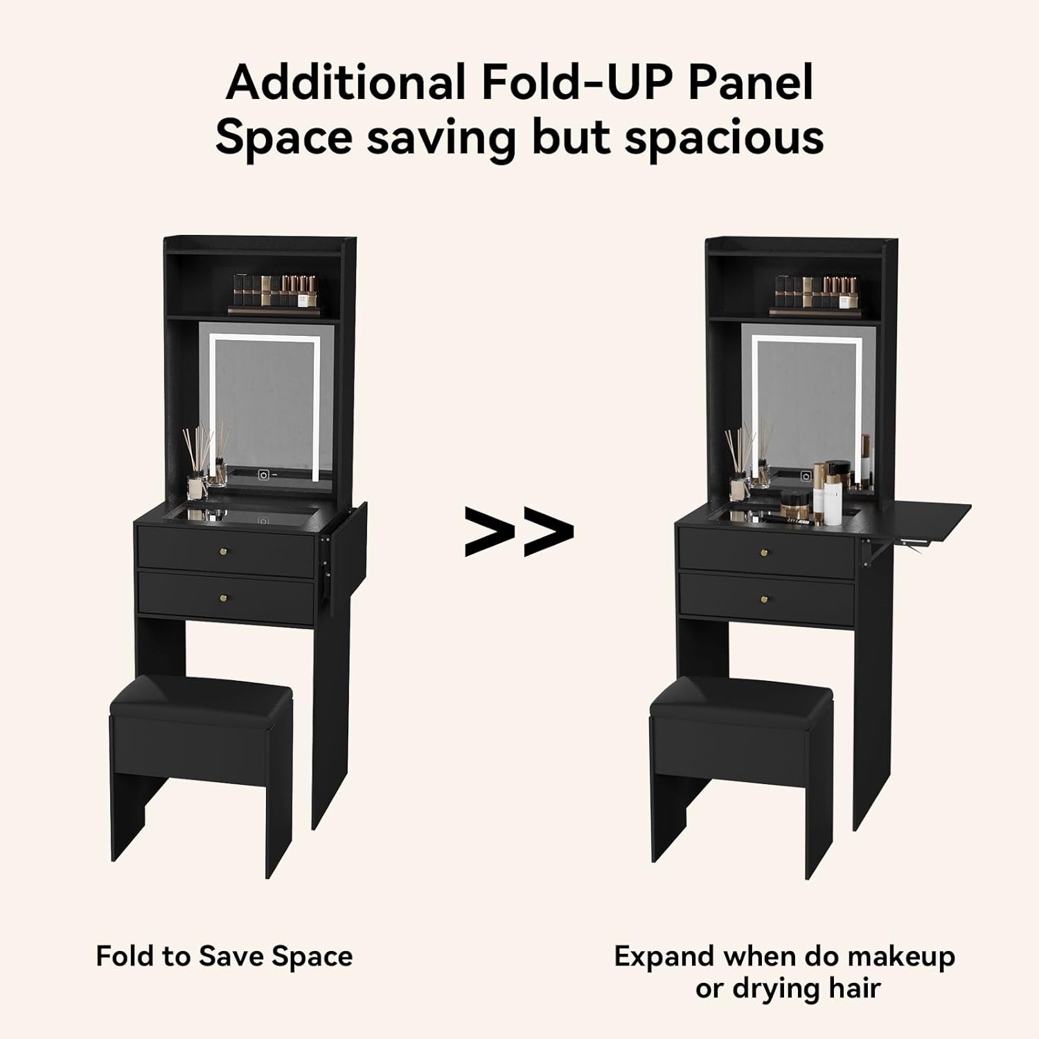 Mini Black Vanity Desk Set for - Desk Vanity Setup のレビューと価格