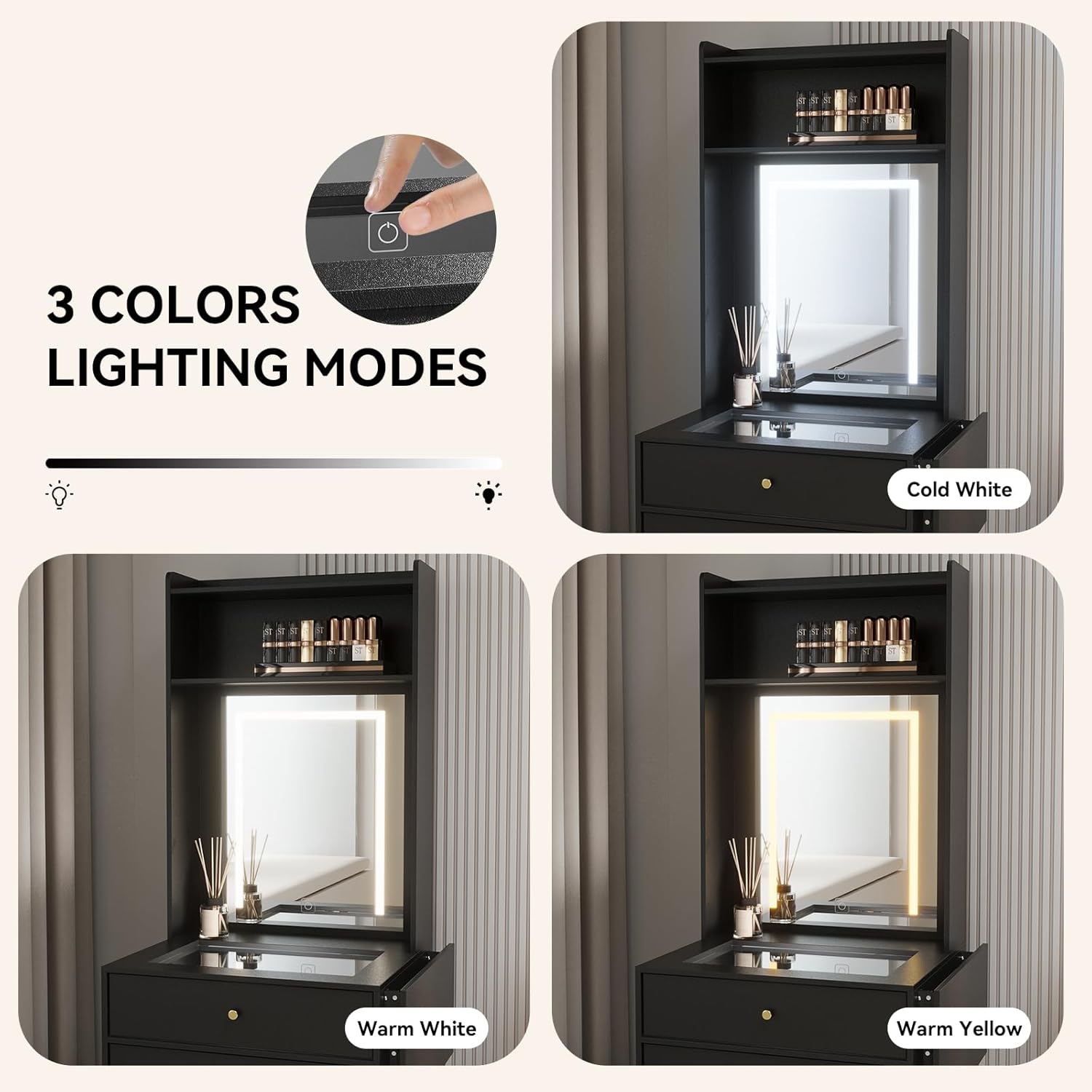 Mini Black Vanity Desk Set for - Desk Vanity Setup のレビューと価格