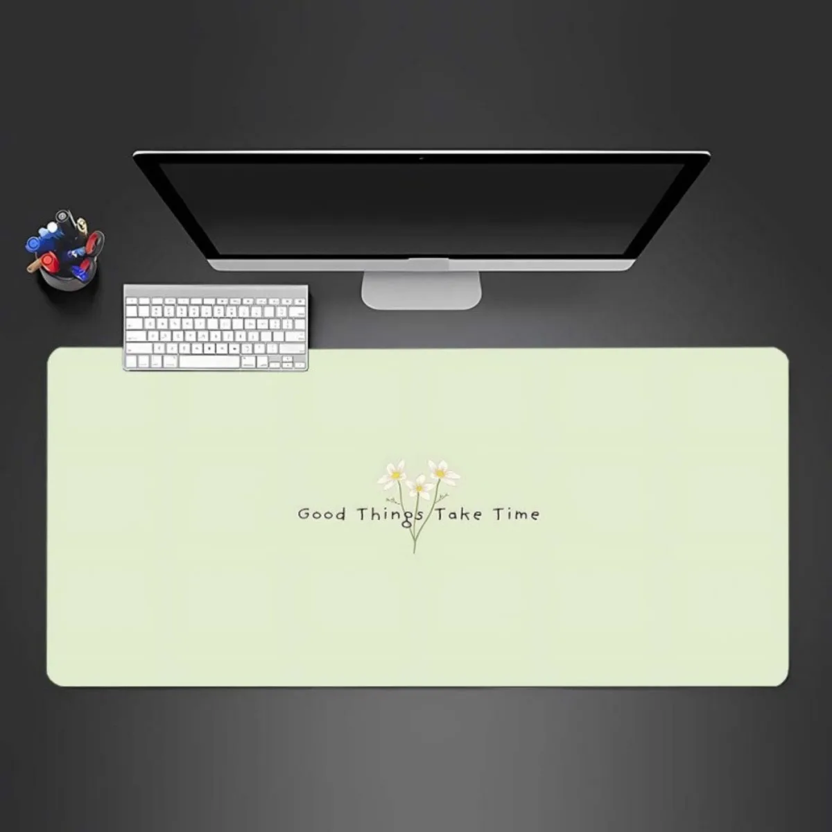Mint Green Floral Rubber Mouse - Desk Setup Laptop And Pc のレビューと価格