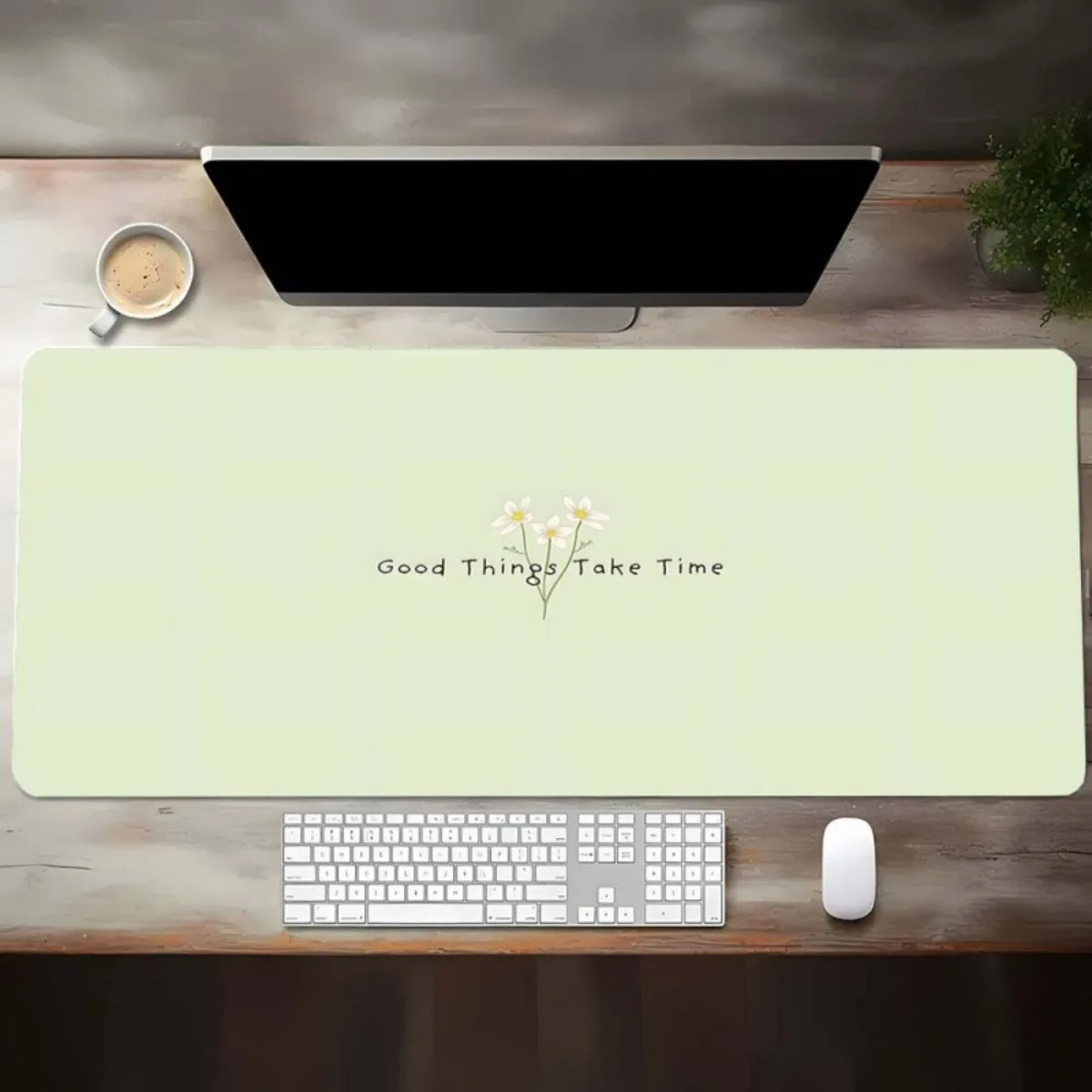 Mint Green Floral Rubber Mouse - Desk Setup Laptop And Pc のレビューと価格