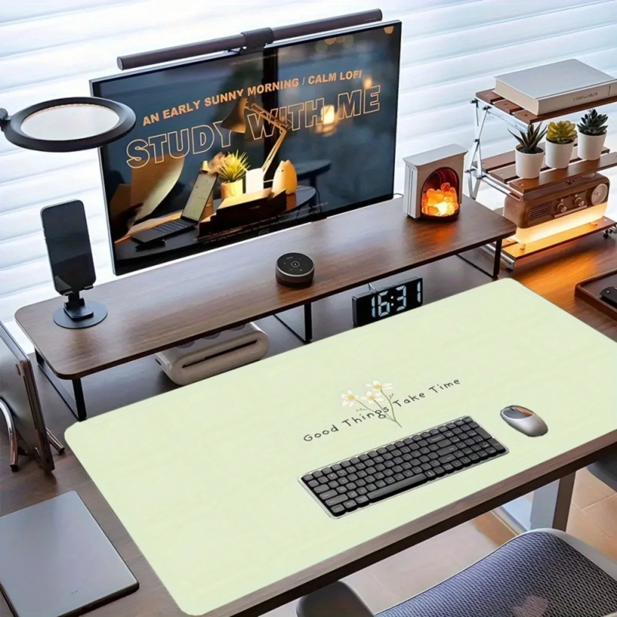 Mint Green Floral Rubber Mouse - Desk Setup Laptop And Pc のレビューと価格