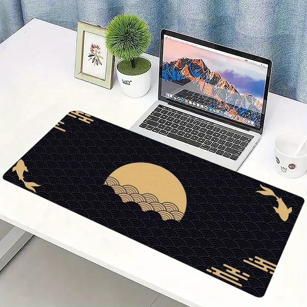 Japanese Golden Wave Moon Koi  - Desk Setup Laptop And Pc のレビューと価格