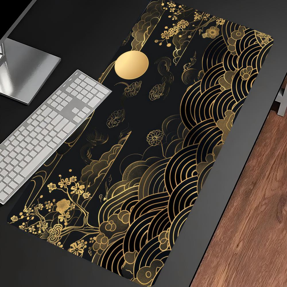 Japanese Golden Wave Moon Koi  - Desk Setup Laptop And Pc のレビューと価格