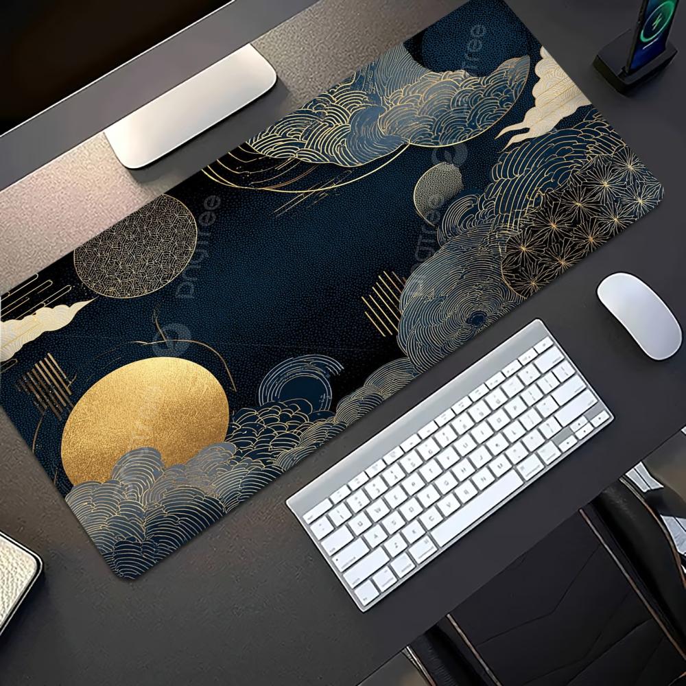 Japanese Golden Wave Moon Koi  - Desk Setup Laptop And Pc のレビューと価格