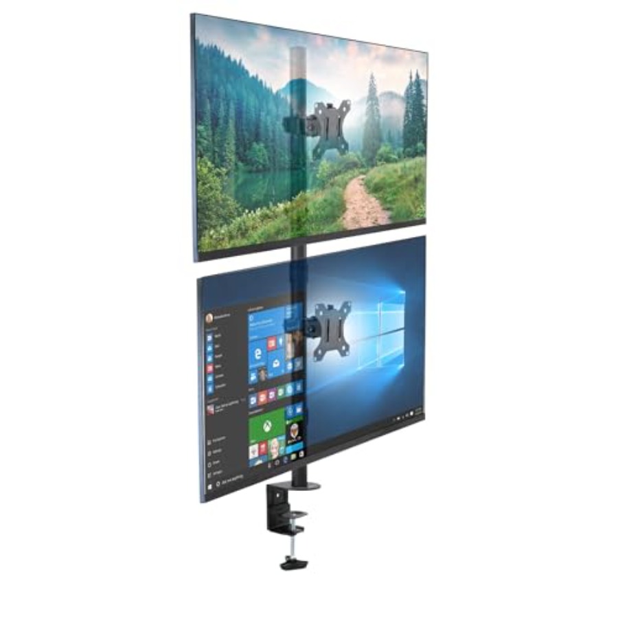 Vertical Dual Monitor Mount fo - Desk Setup Two Monitors のレビューと価格