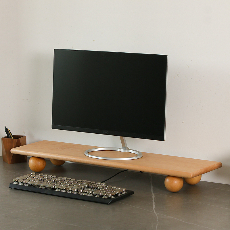 Natural Wood Desktop Riser Dua - Desk Setup Natural のレビューと価格