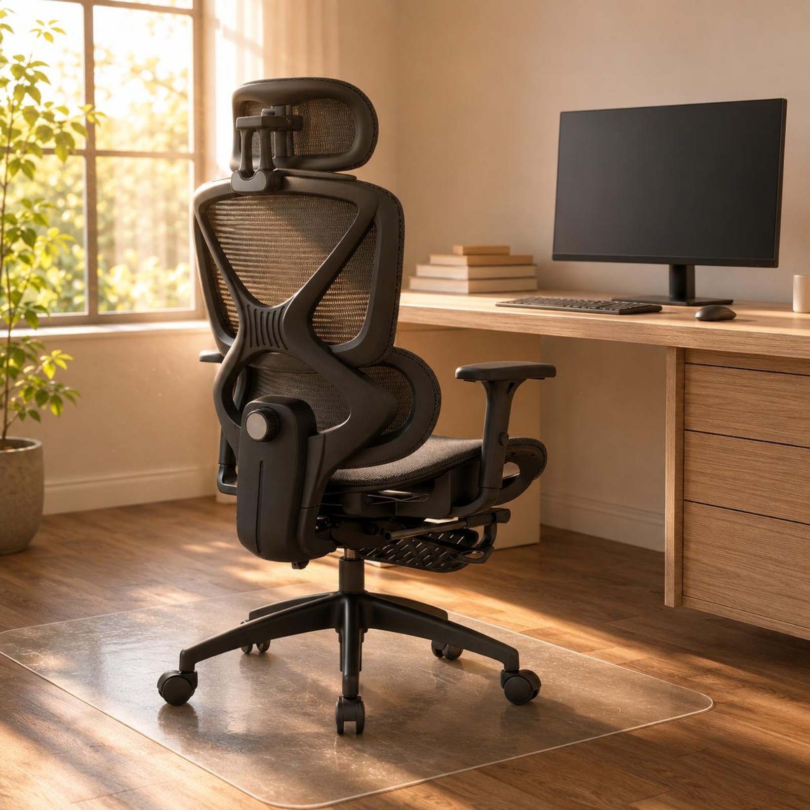 High Back Office Chair with Br - Desk Setup For Work のレビューと価格