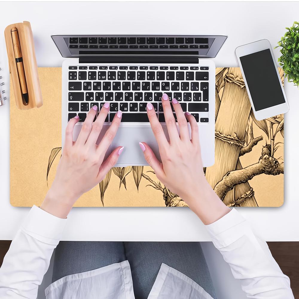HYBXAXC Bamboo Line Art Mouse  - Desk Setup Beige のレビューと価格