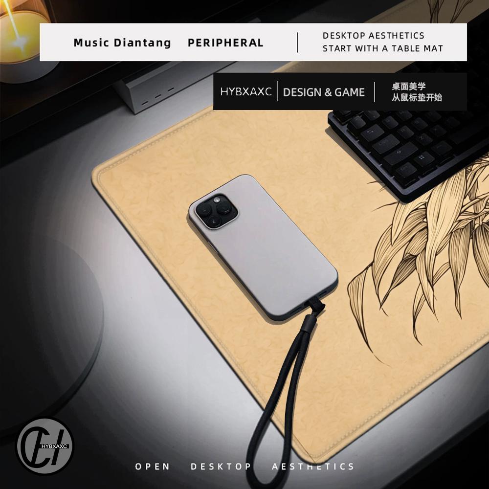 HYBXAXC Bamboo Line Art Mouse  - Desk Setup Beige のレビューと価格