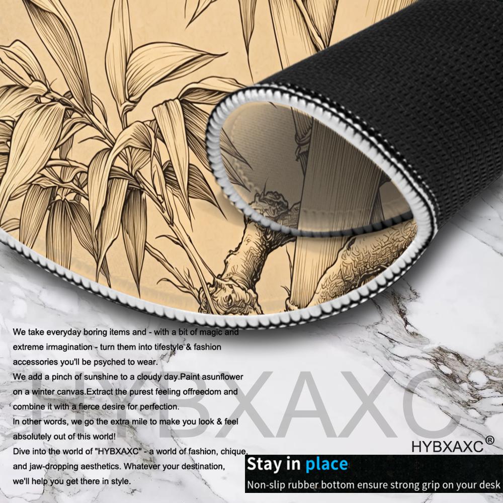 HYBXAXC Bamboo Line Art Mouse  - Desk Setup Beige のレビューと価格