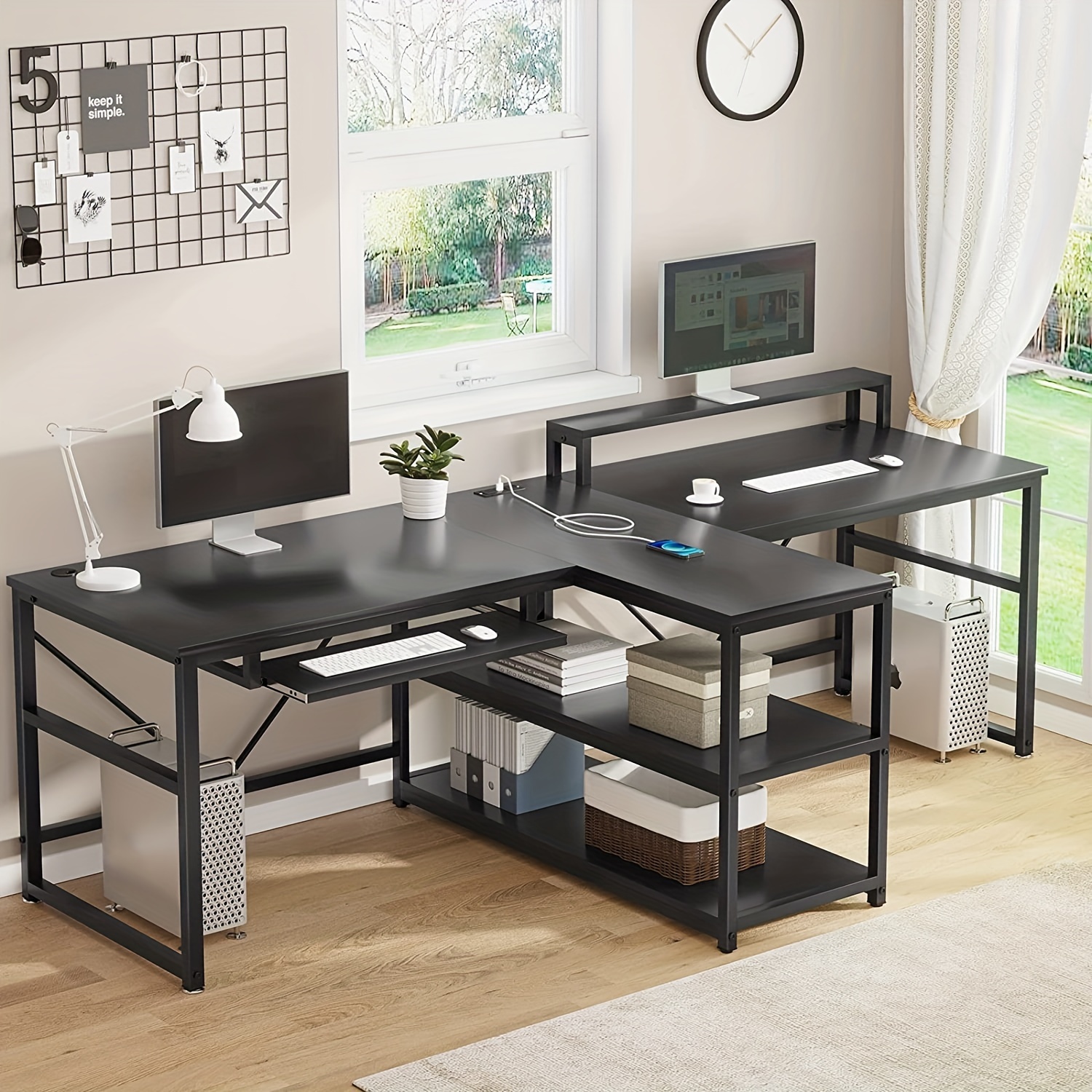 94.5-inch Dual-User Gaming Des - Desk Setup For Work のレビューと価格