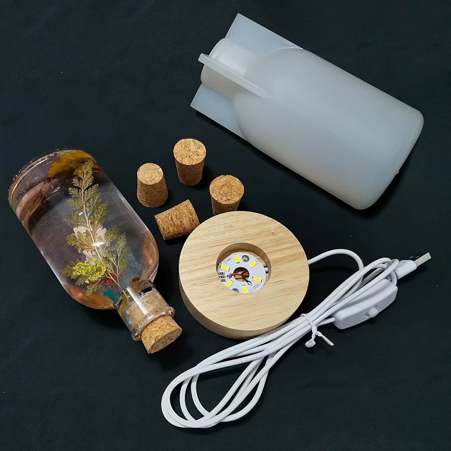 Drift Bottle Light Resin Mold  - Led Desk Light Usb のレビューと価格