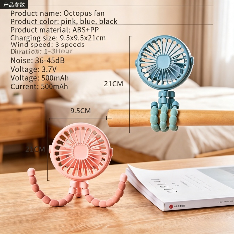 Octopus Shaped Stroller Fan, U - Led Desk Light Usb のレビューと価格