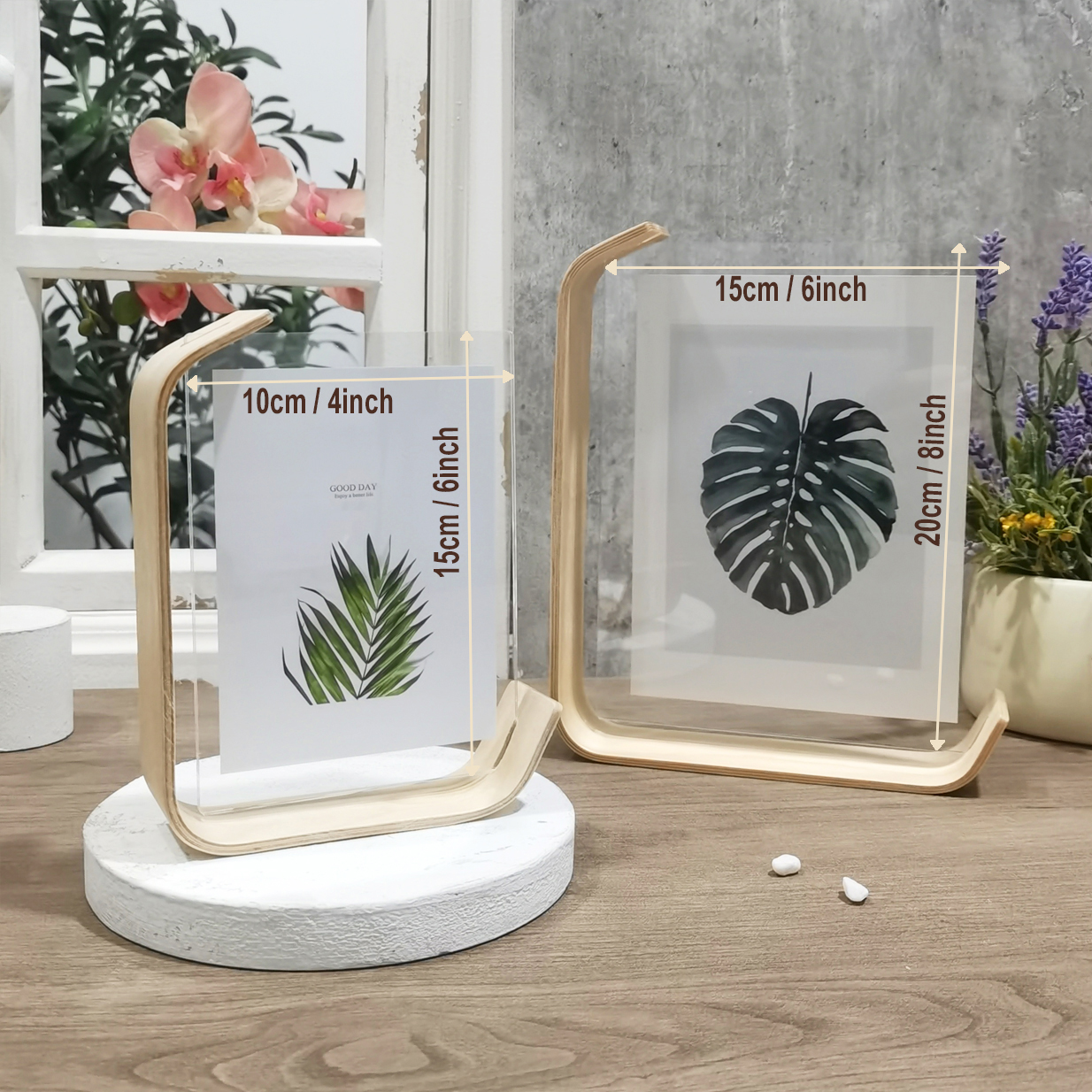 L-Shaped Floating Photo Frame, - Desk Setup Photo のレビューと価格