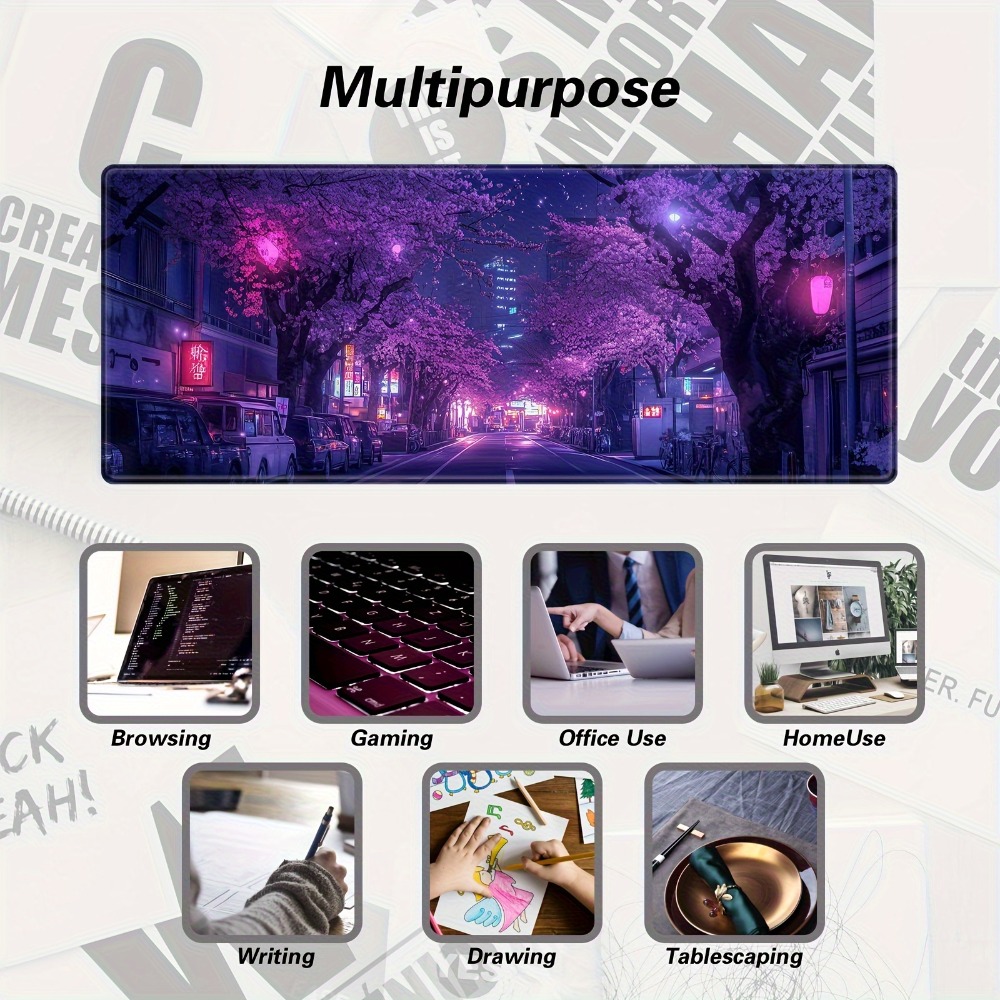 Japanese street style desk mat - Desk Setup Laptop And Pc のレビューと価格