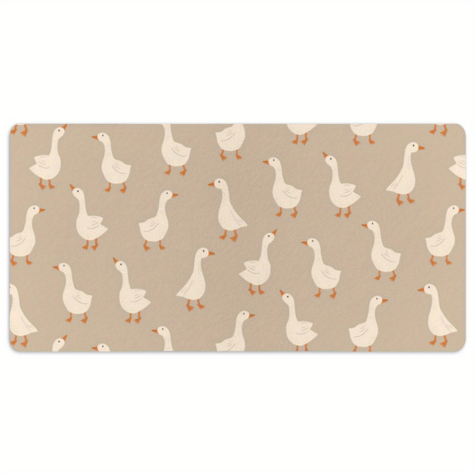 Goose Flock Pattern Desk Mat N - Desk Setup Beige のレビューと価格