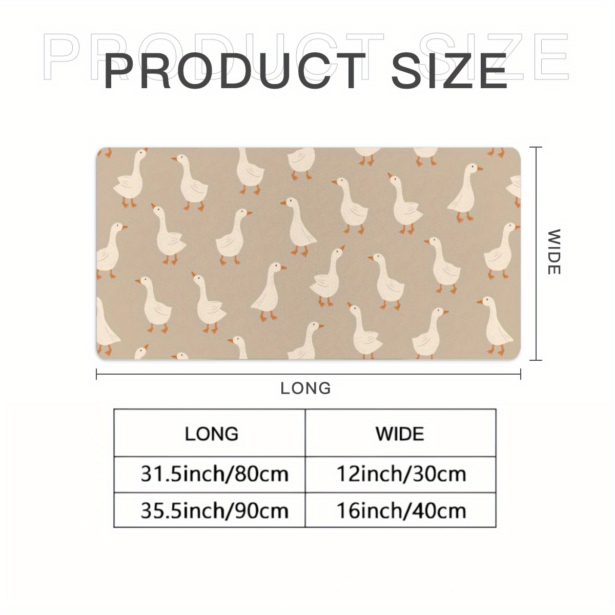 Goose Flock Pattern Desk Mat N - Desk Setup Beige のレビューと価格