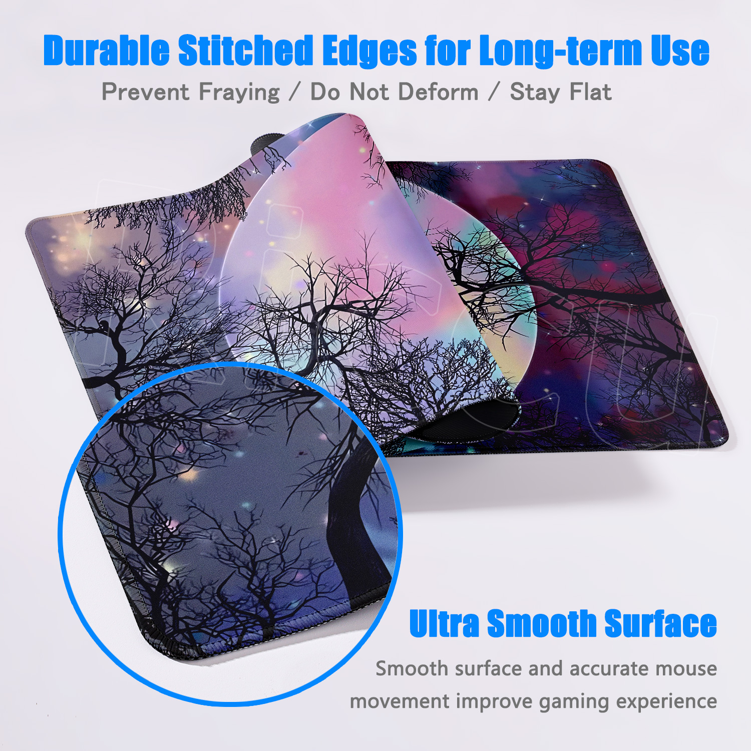 Large Art Moon Landscape Mouse - Desk Setup Natural のレビューと価格