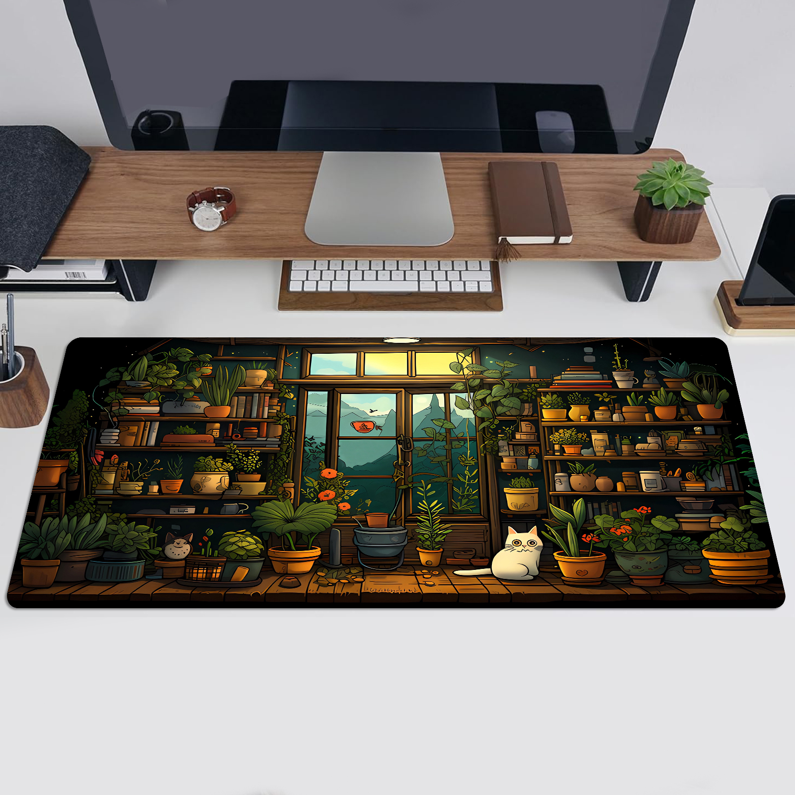 Cute Cat Mouse Pad Desk Pad Ka - Desk Setup Kawaii のレビューと価格