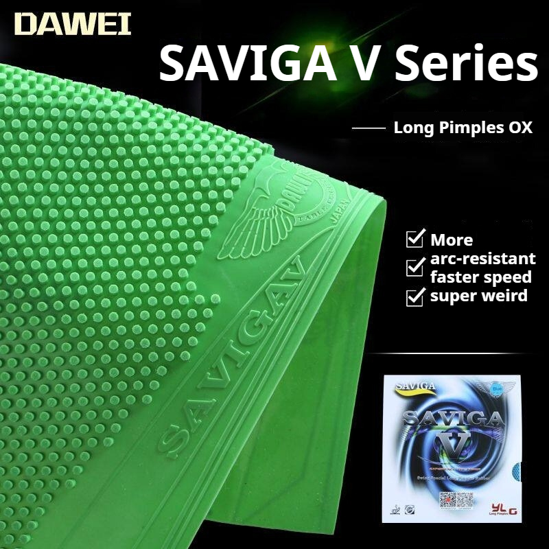 Table Tennis Rubber DAWEI SAVI - Desk Setup Green のレビューと価格