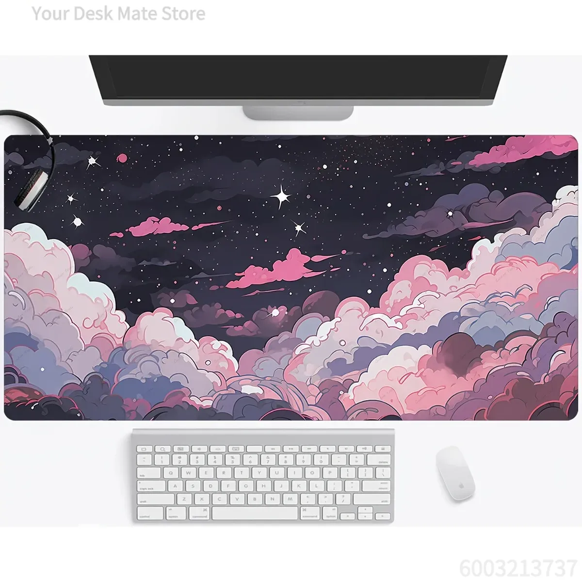 Cute Pink Purple Anime Rubber  - Desk Setup Laptop And Pc のレビューと価格