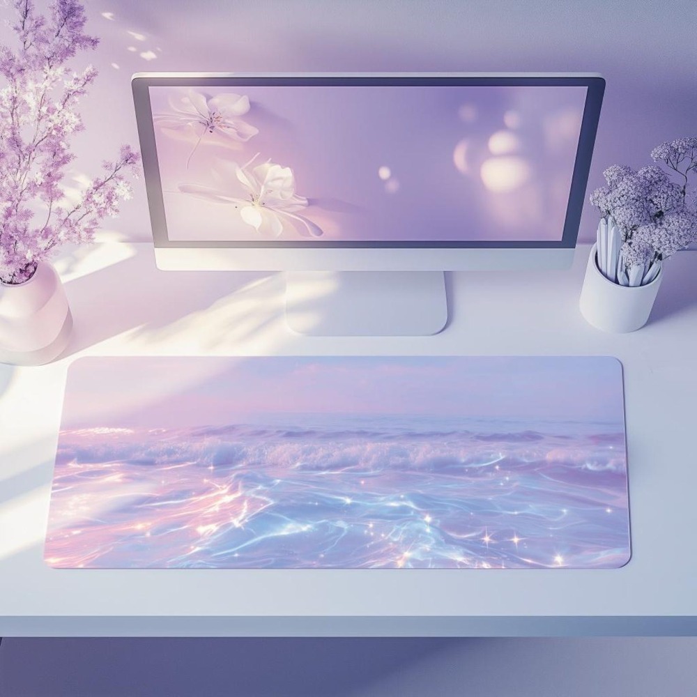 Aesthetic Pastel Desk Mat for  - Desk Setup Accessories Aesthetic のレビューと価格