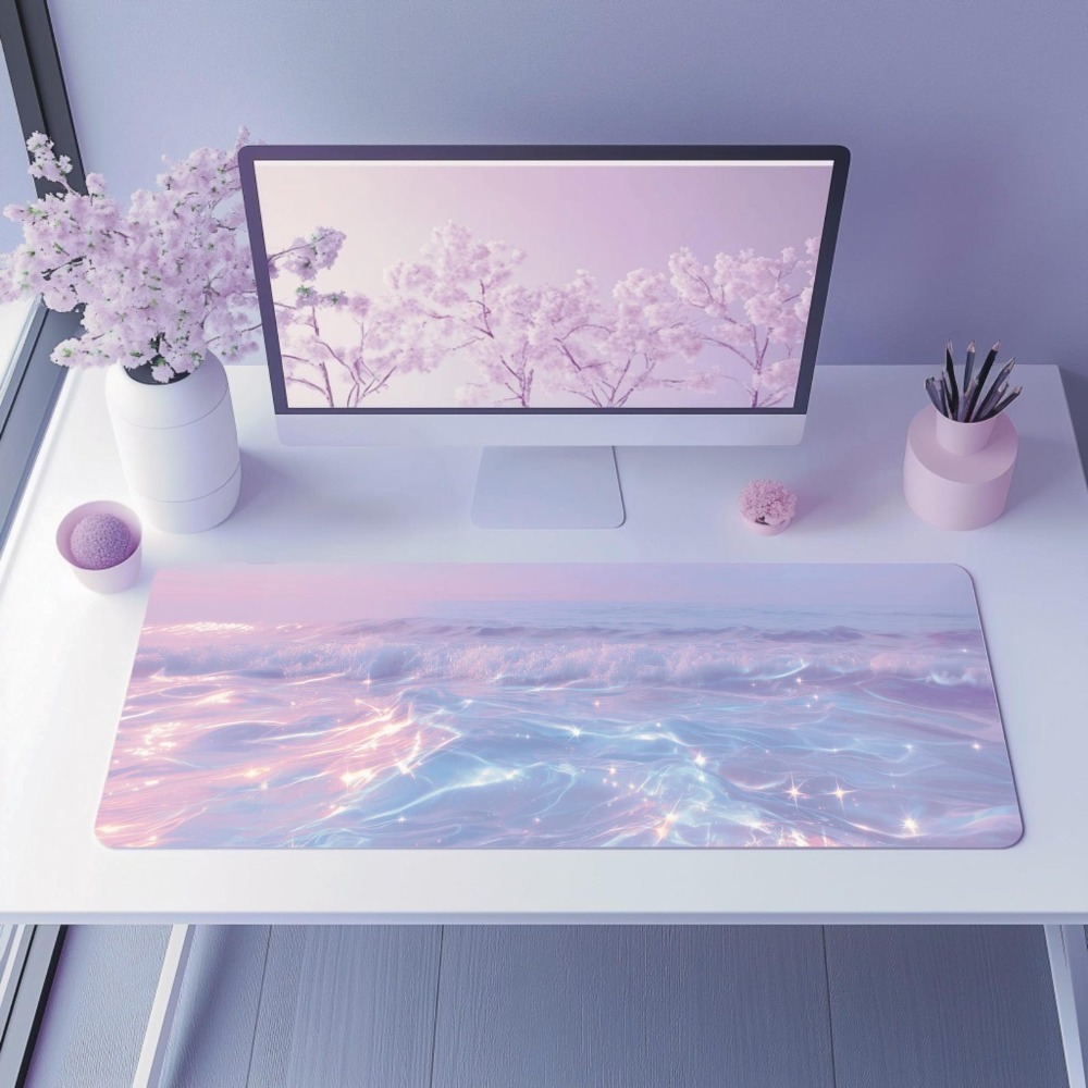 Aesthetic Pastel Desk Mat for  - Desk Setup Accessories Aesthetic のレビューと価格