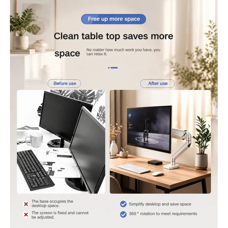 Heavy Duty C-Clamp Single Moni - Setup Desk Monitor のレビューと価格