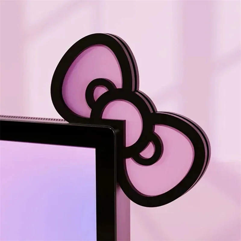 Kawaii Pink Acrylic Bow Monito - Setup Desk Monitor のレビューと価格