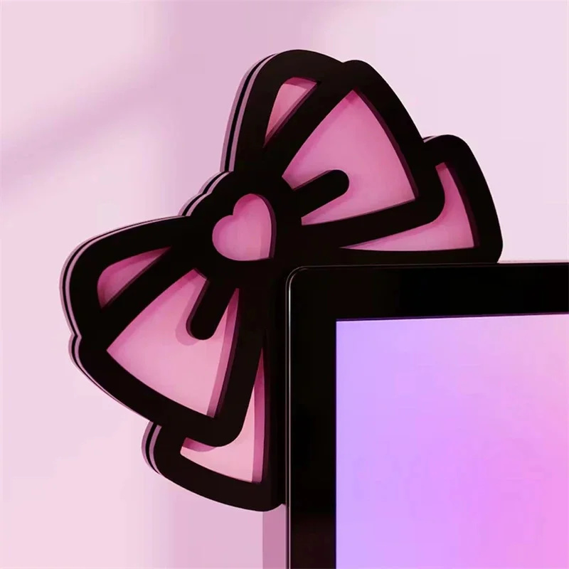 Kawaii Pink Acrylic Bow Monito - Setup Desk Monitor のレビューと価格